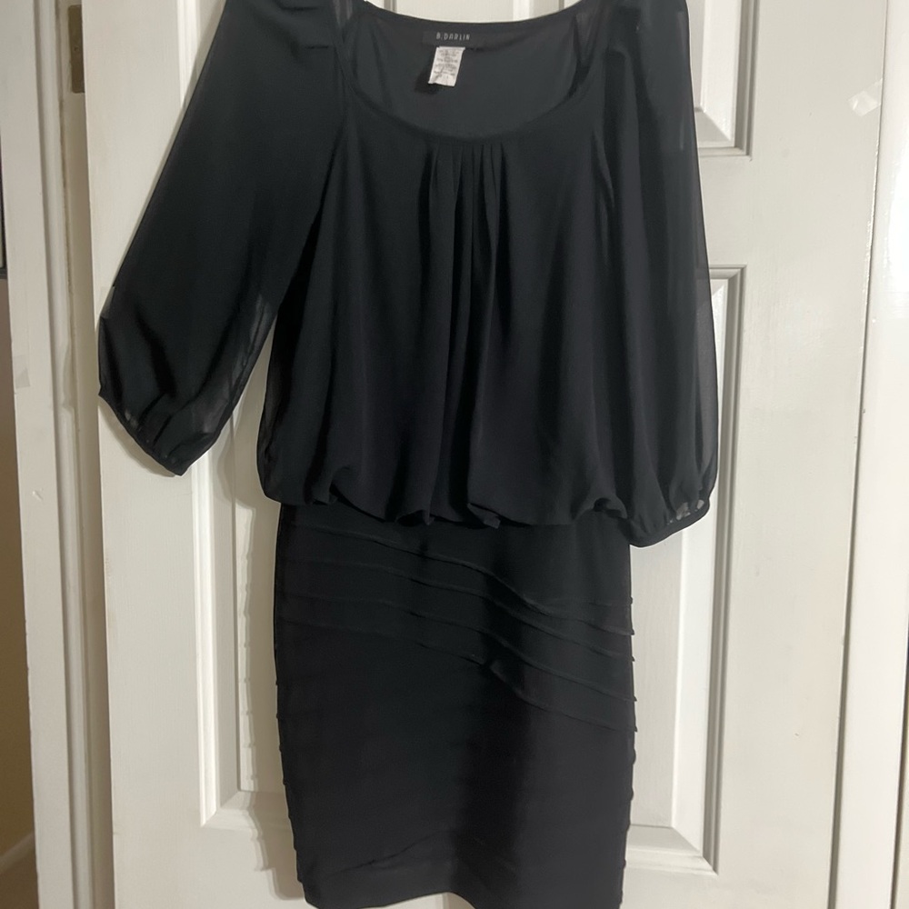 B Darlin Chic Black Long Sleeve Dress